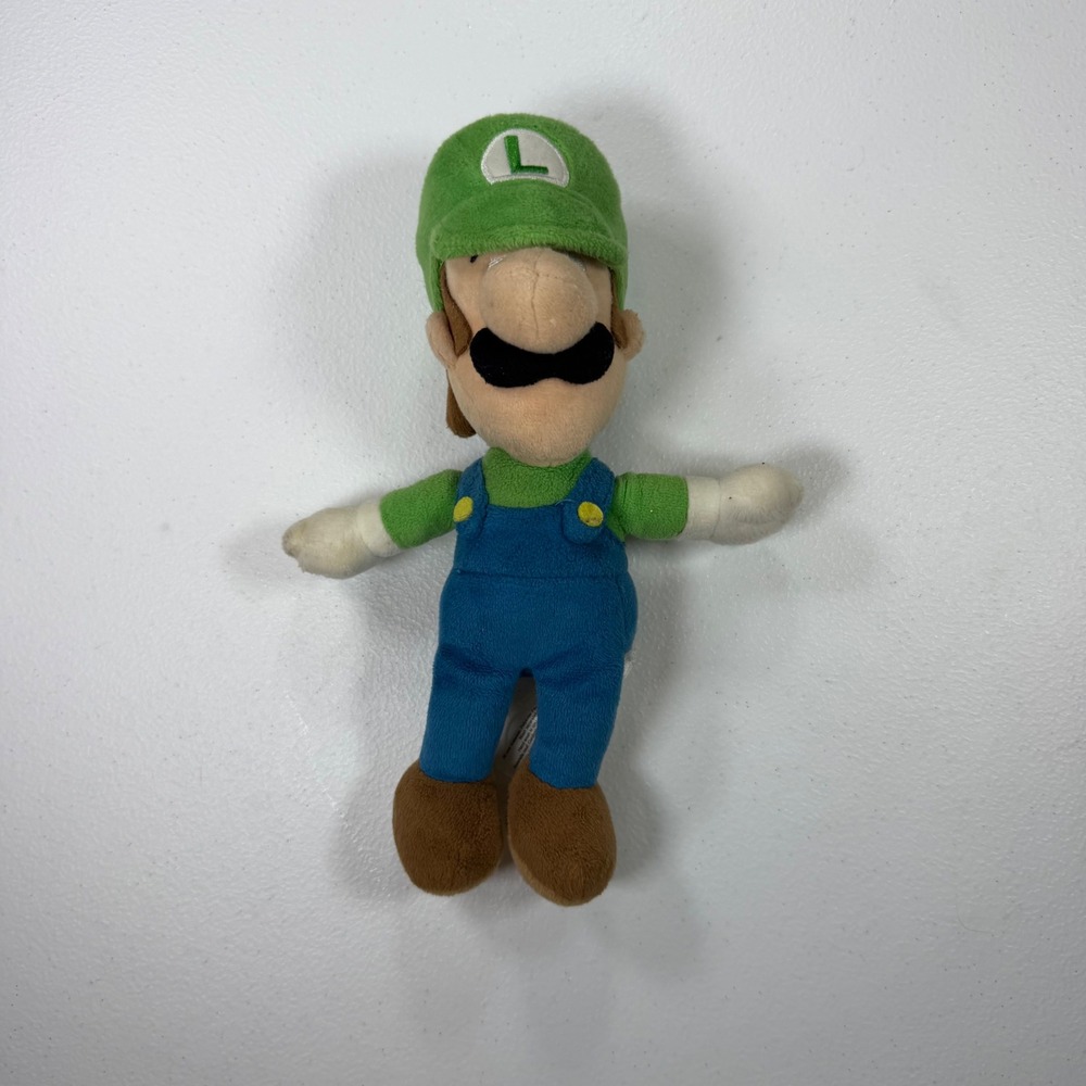 Nintendo Luigi Plush Toy Kids 9" Green Good Sanei Super Mario Collectible 2010